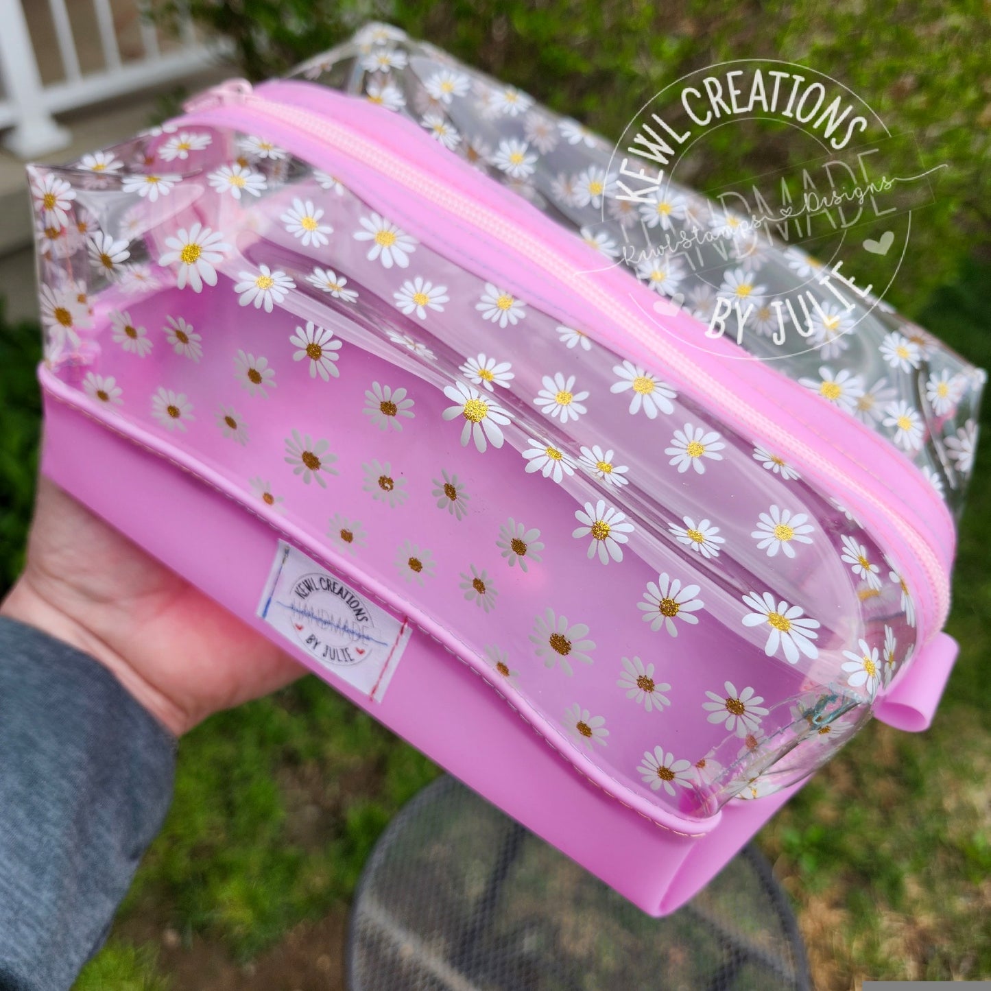 Clear TPU, Two-tone Jelly vinyl toiletries bag/ makeup pouches