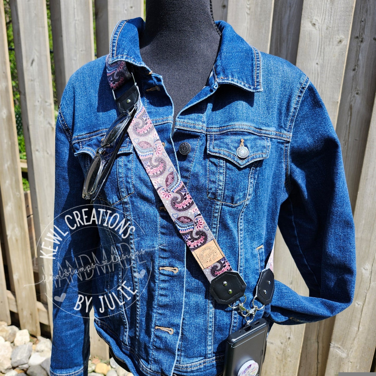 Cell Phone Sling / Adjustable, interchangeable Crossbody strap.
