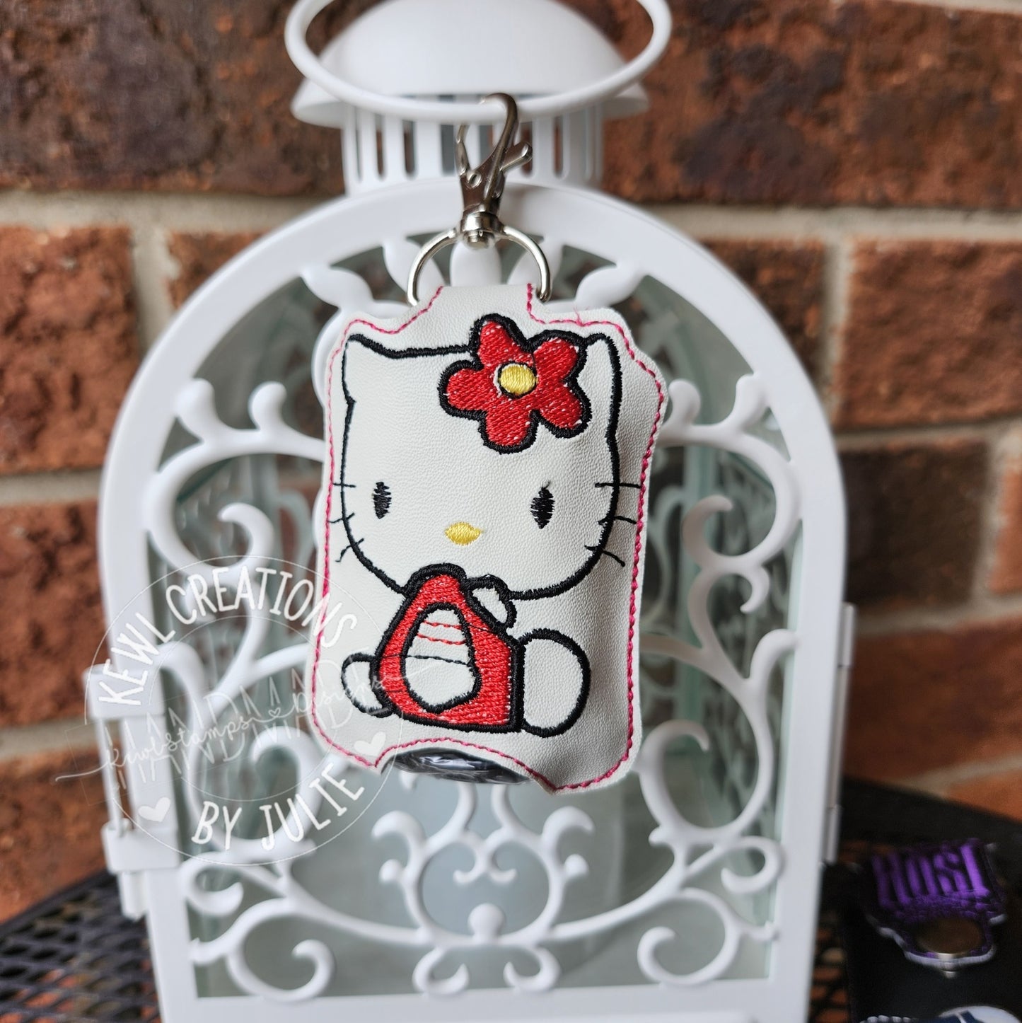 Embroidered Hand Sanitizer Holder.