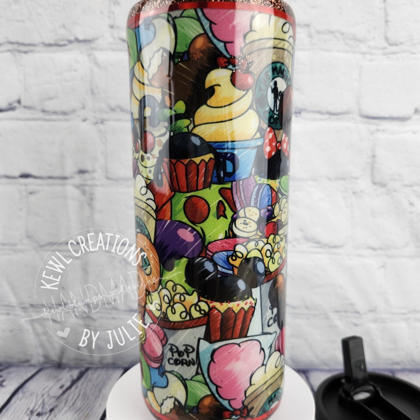 Custom printed Fabric wrapped, 25oz stainless steel tumbler