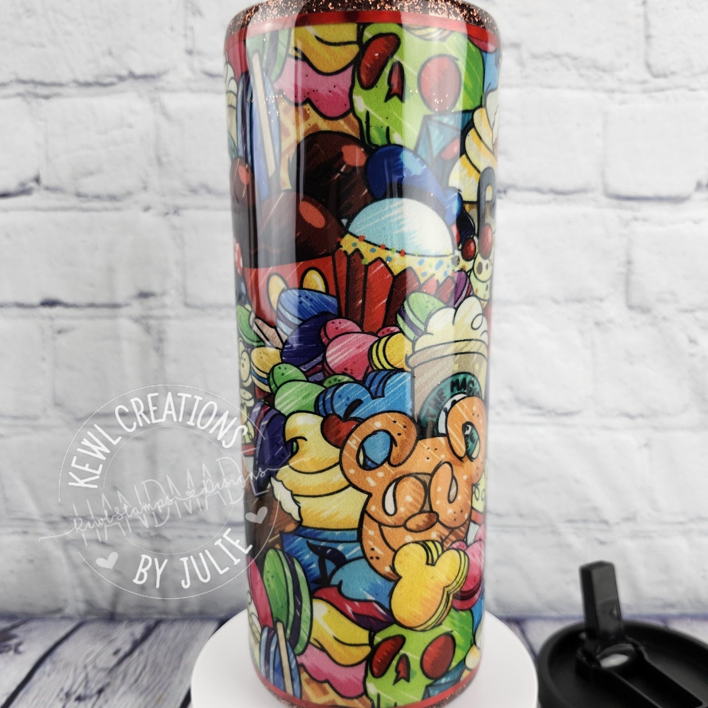 Custom printed Fabric wrapped, 25oz stainless steel tumbler