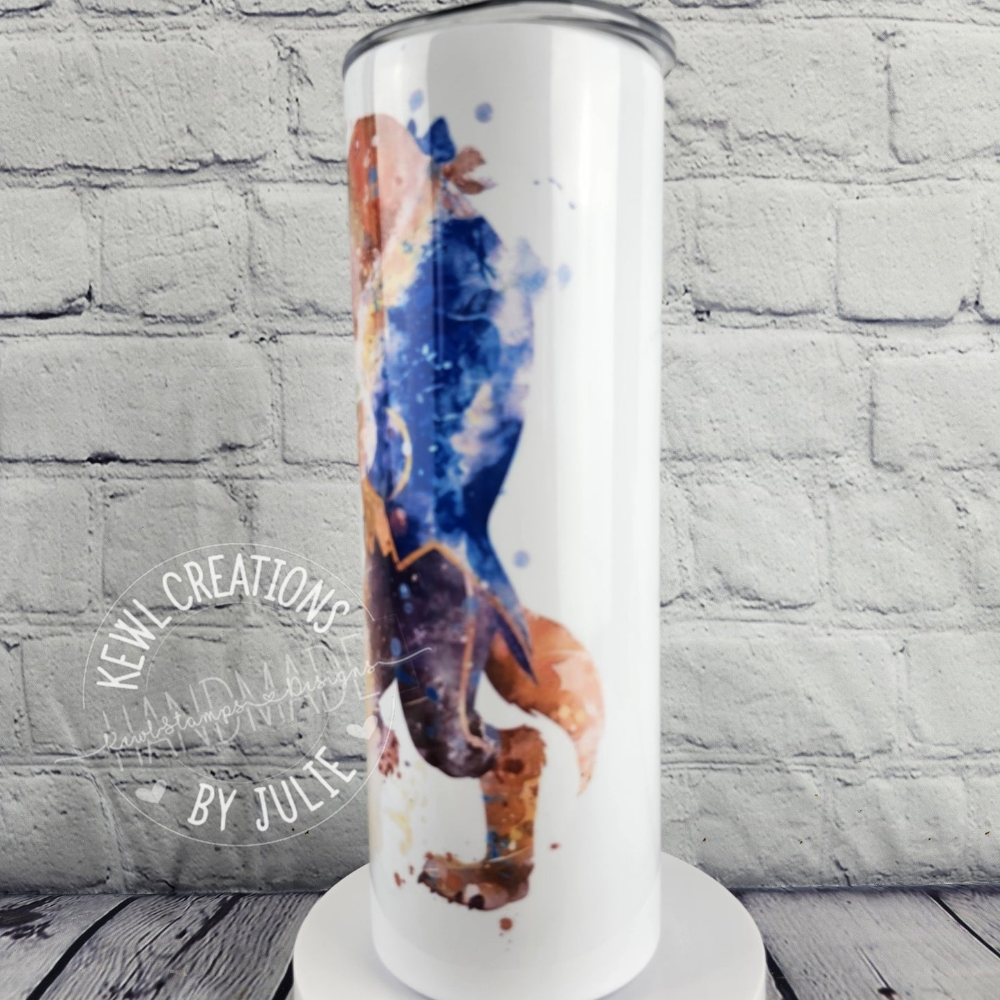 Sublimated "Magic place" 20oz stainless steel tumbler.