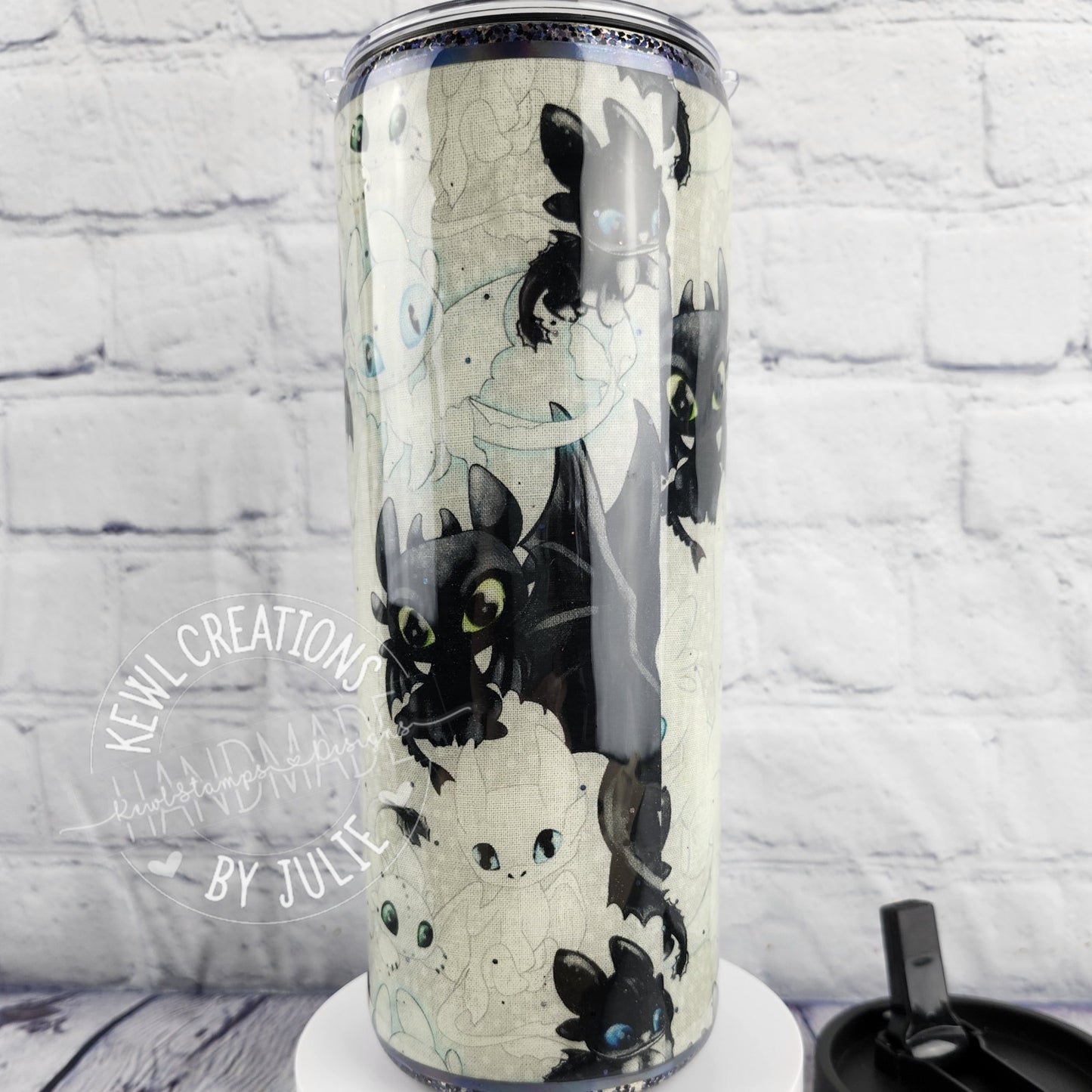 Custom printed Fabric wrapped, 25oz stainless steel tumbler