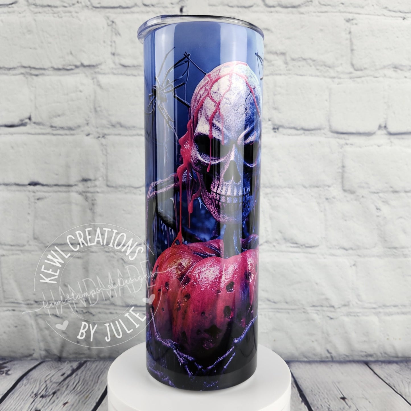 Sublimated "dark", 20oz stainless steel tumbler.