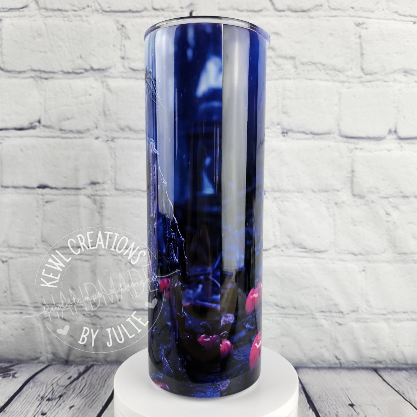 Sublimated "dark", 20oz stainless steel tumbler.