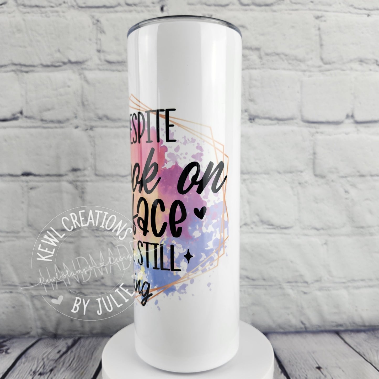 Sublimated "Quotes", 20oz stainless steel tumbler.