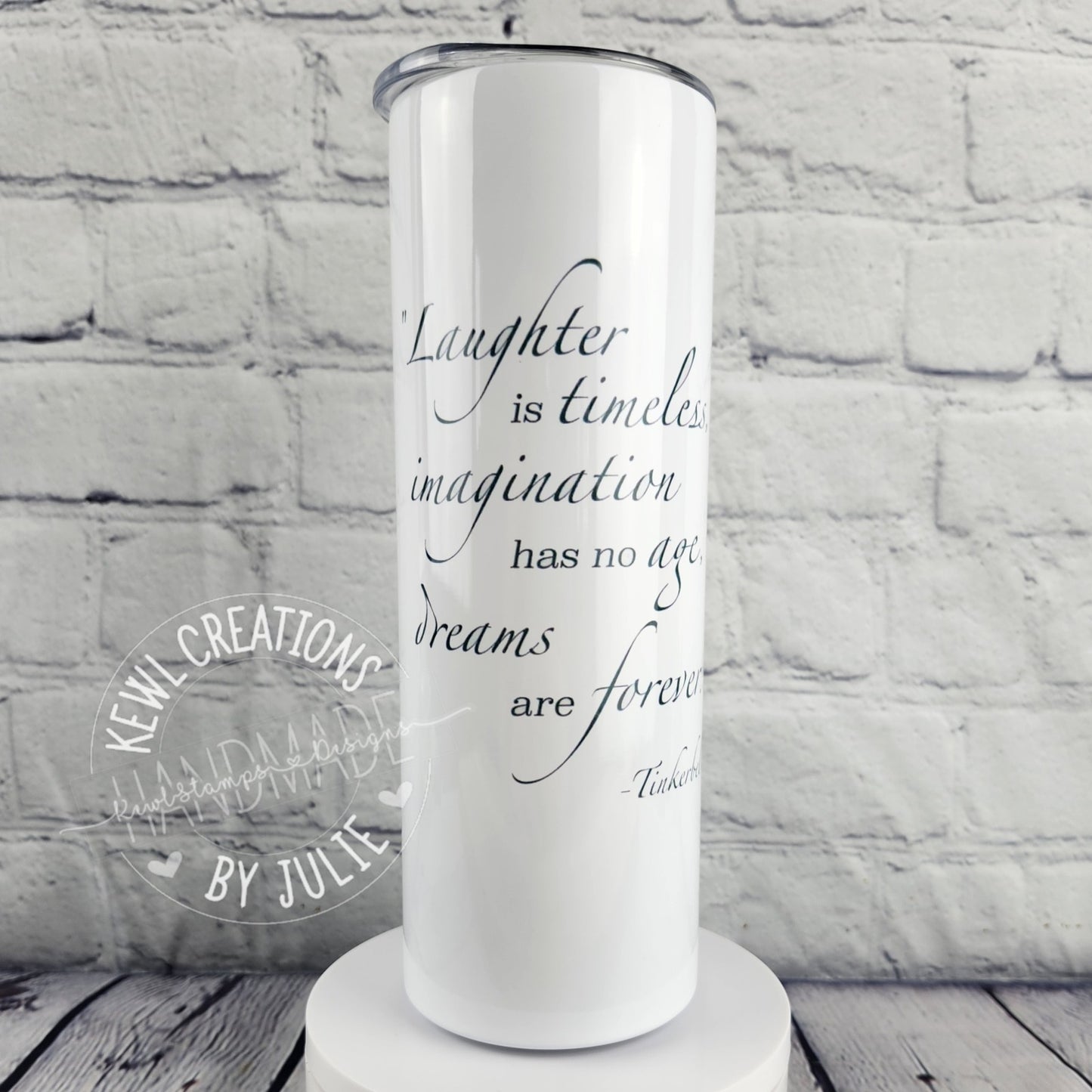 Sublimated "Magic place" 20oz stainless steel tumbler.