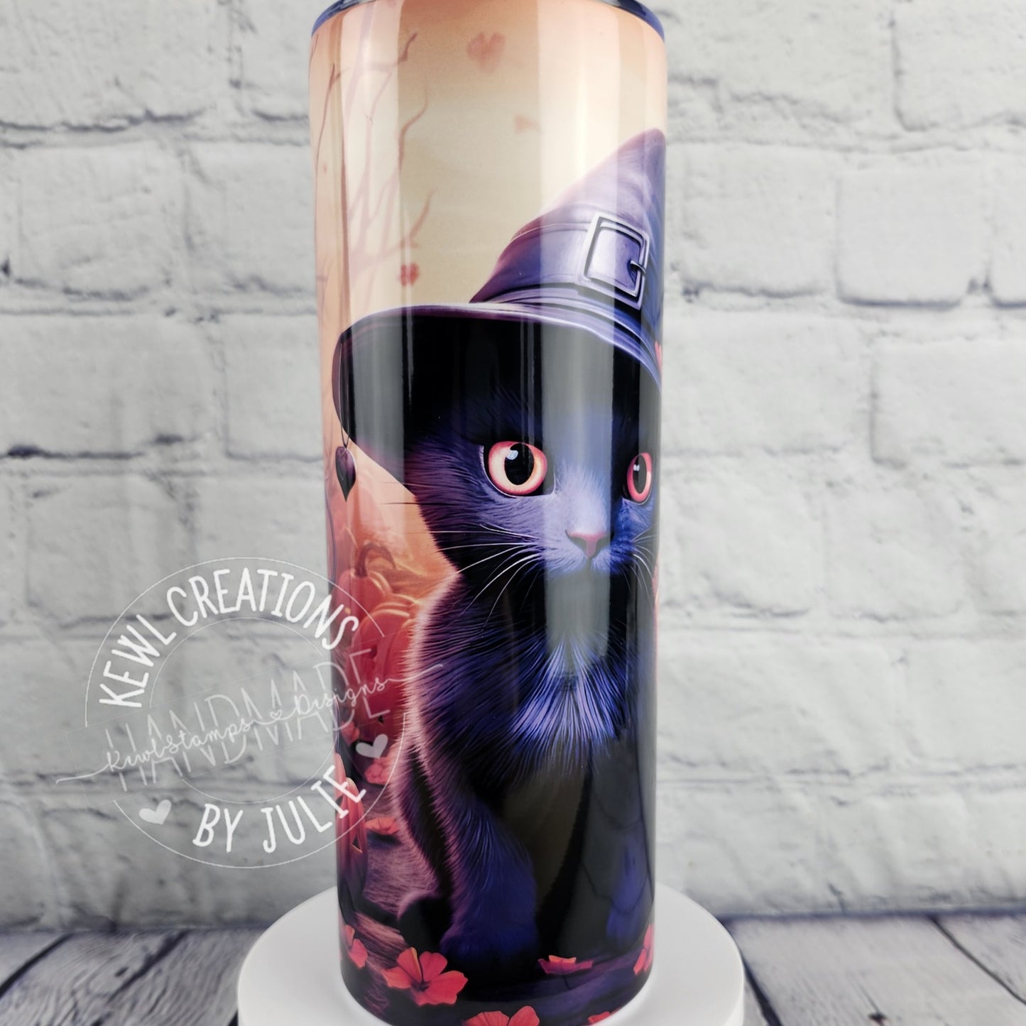 Sublimated "dark", 20oz stainless steel tumbler.