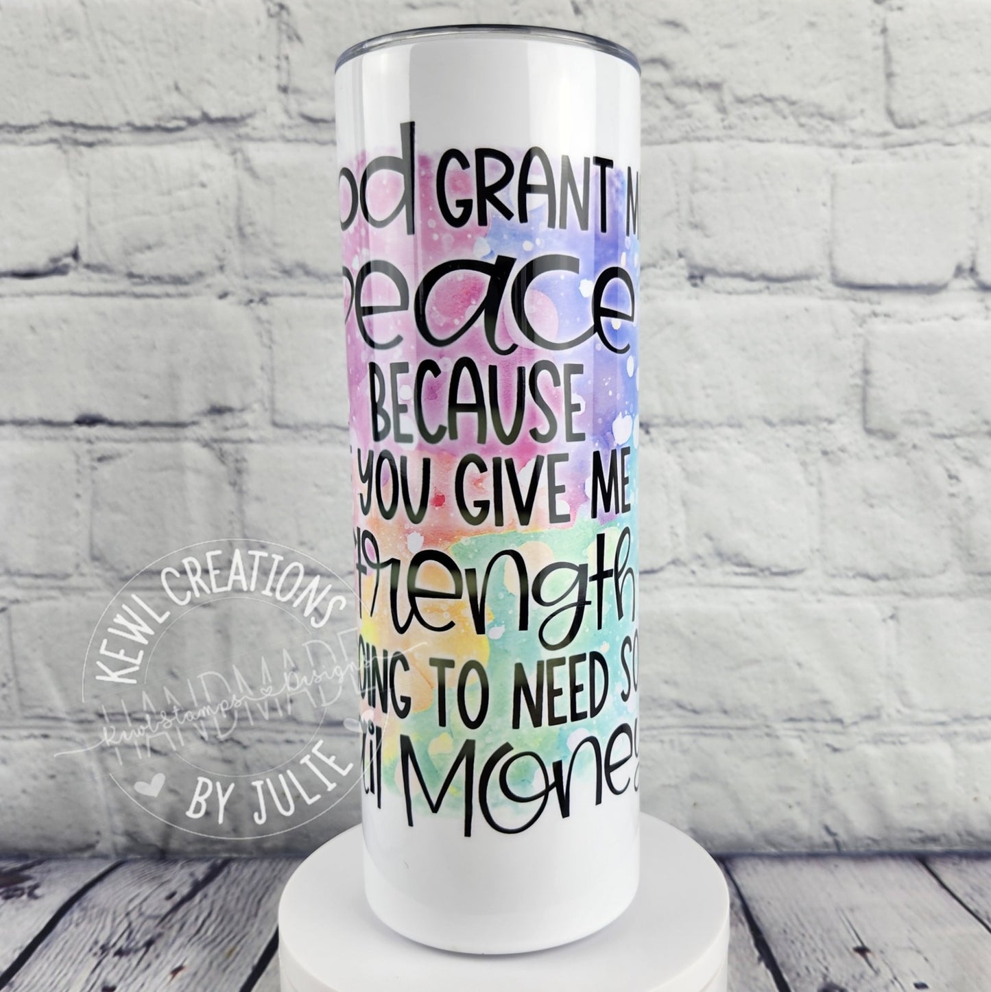 Sublimated "Quotes", 20oz stainless steel tumbler.