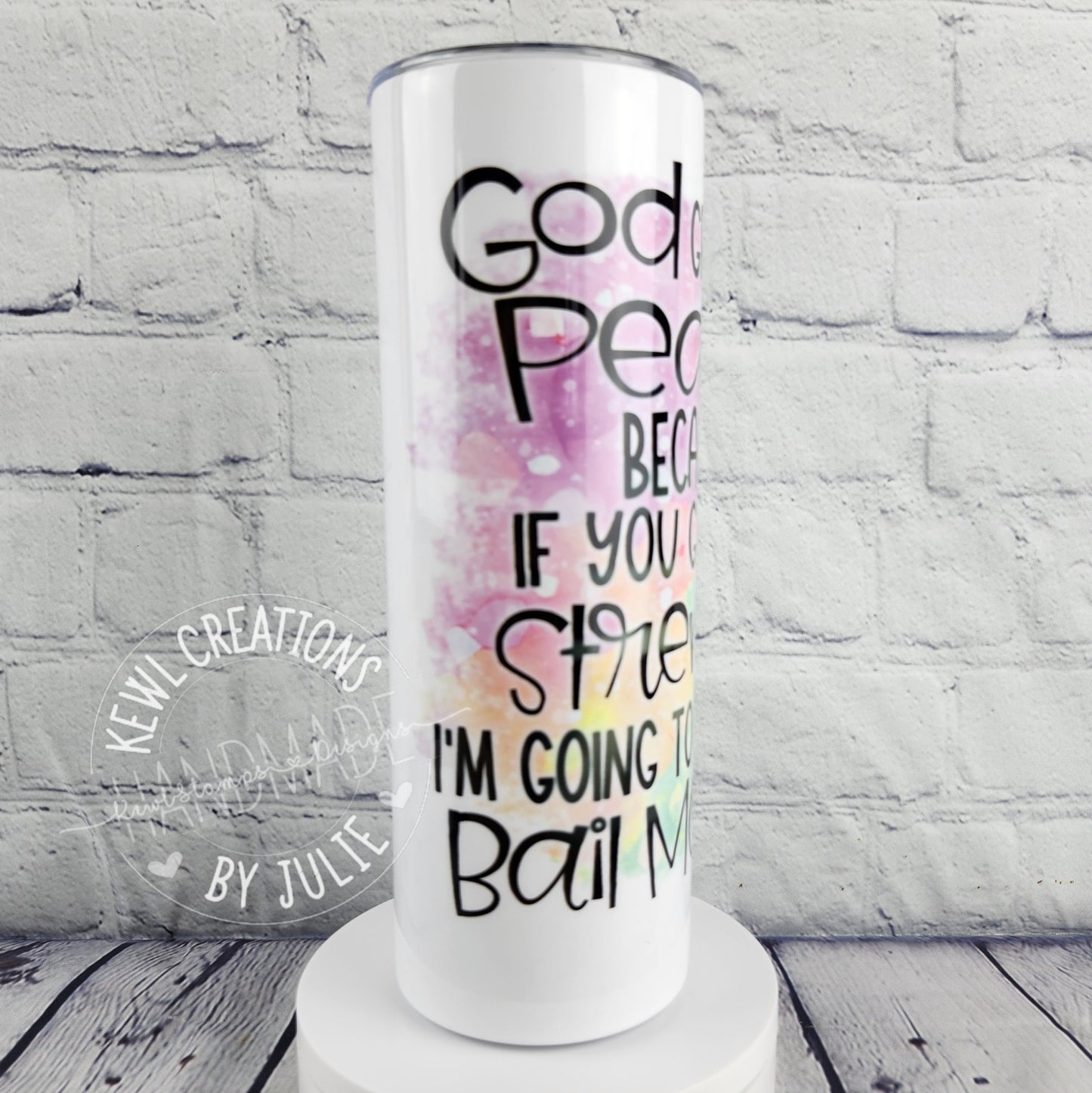 Sublimated "Quotes", 20oz stainless steel tumbler.