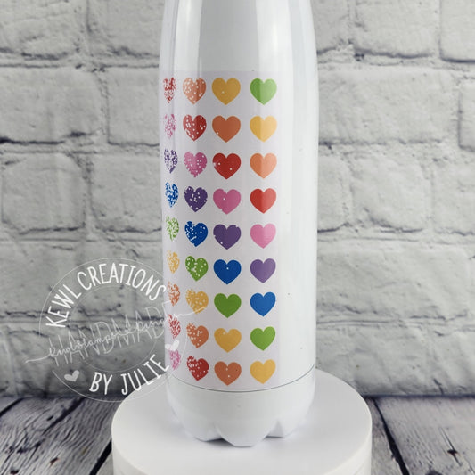 Sublimated 17oz stainless steel cola bottle.