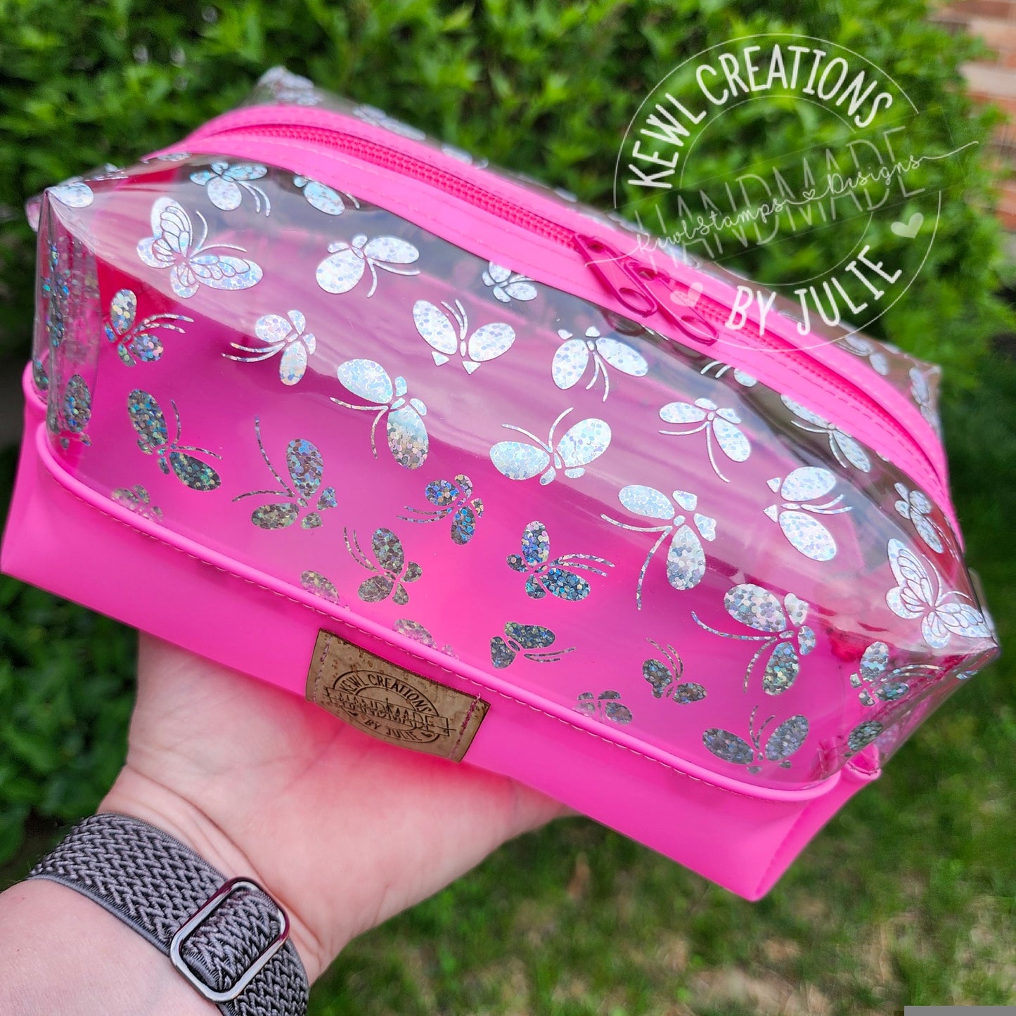 Clear TPU, Two-tone Jelly vinyl toiletries bag/ makeup pouches